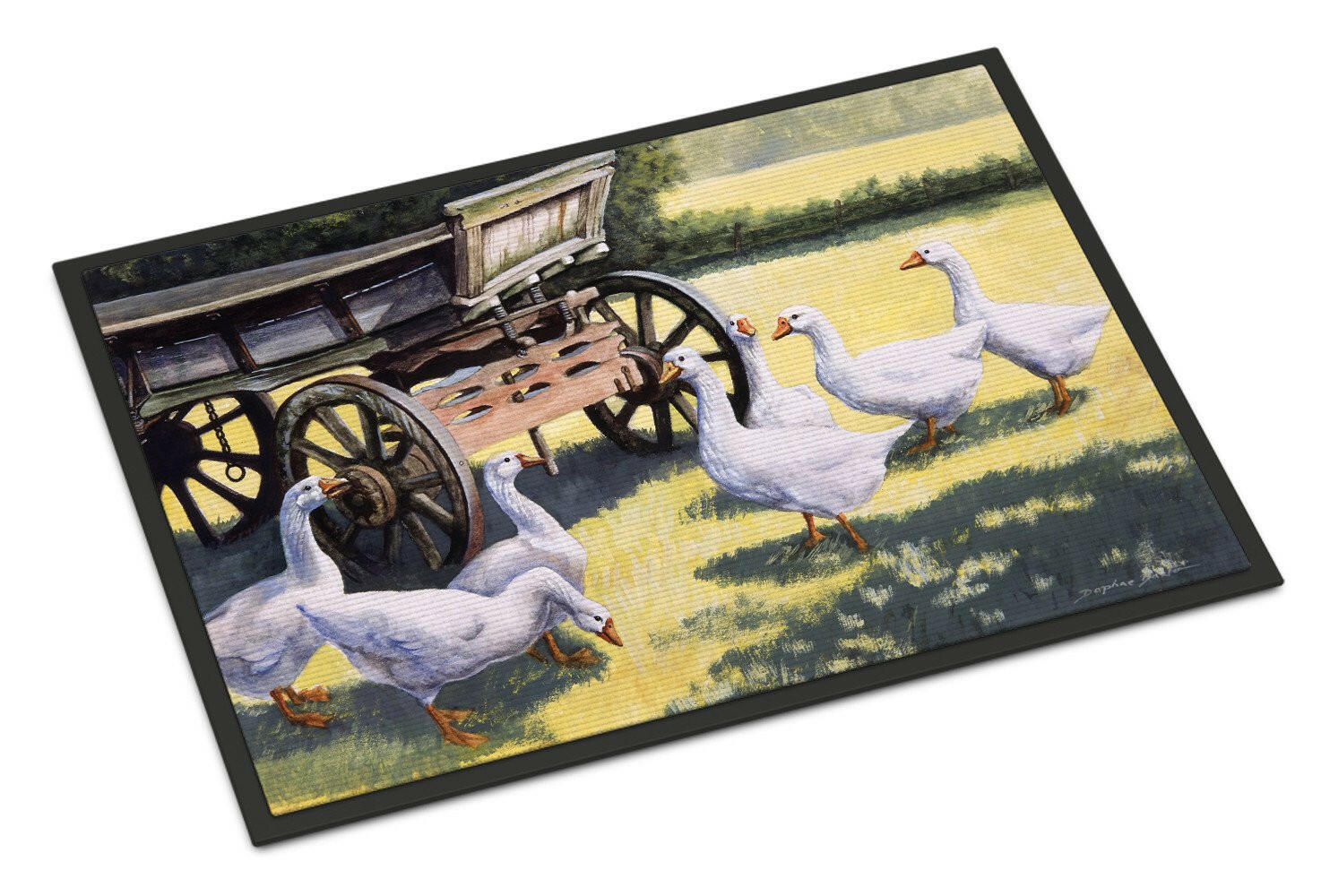 Geese by Daphne Baxter Doormat Indoor Outdoor 18H X 27W Front Door Mat Rugs for Entryway, Non Slip Washable