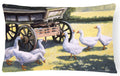 Geese by Daphne Baxter Decorative Throw Pillow 12x16 Indoor Outdoor Accent Cushion, Fabric Cover with Insert for Sofa, Bed, Porch & Living Room