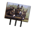 Donkeys by Daphne Baxter Leash or Key Holder Wall Hooks, Coat Rack Wall Mount, for Hanging Keys, Towels, Aprons, Leashes