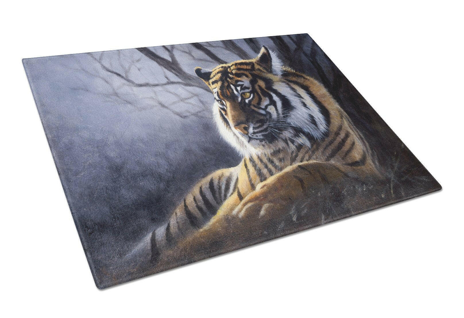 Bengal Tiger by Daphne Baxter Cutting Board Tempered Glass Kitchen Cutting Surface, Heat Resistant Chopping, Non-Slip Feet, Food Prep & Serving