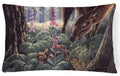 Doe and Fawn Deer Decorative Throw Pillow 12x16 Indoor Outdoor Accent Cushion, Fabric Cover with Insert for Sofa, Bed, Porch & Living Room