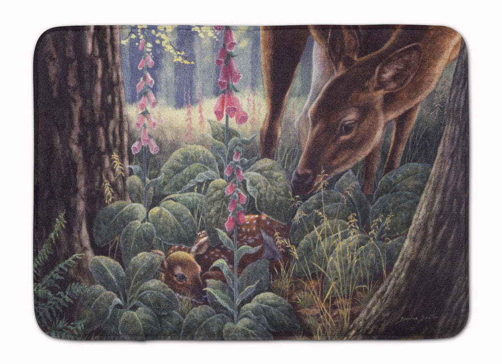 Doe and Fawn Deer Memory Foam Kitchen Mat Machine Washable Anti-Fatigue Cushion Comfort Bath or Kitchen Rug