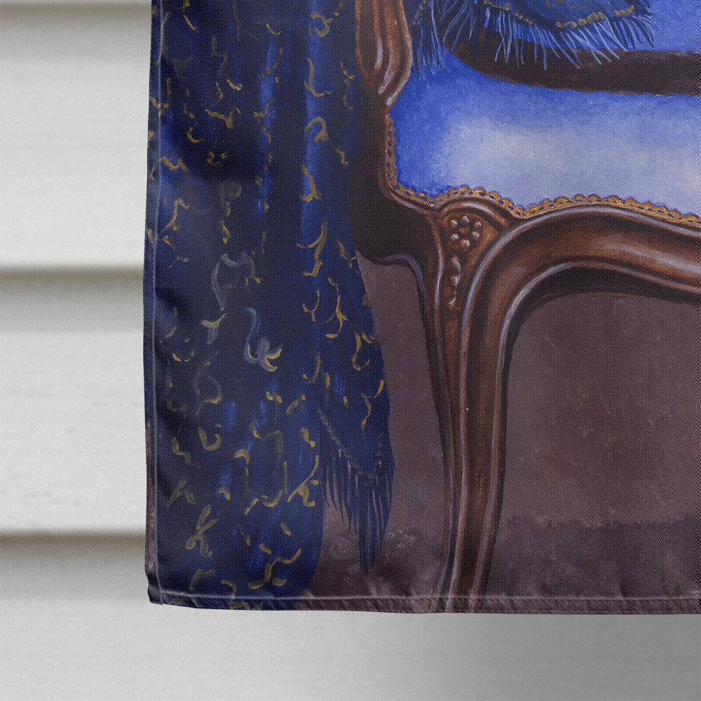 On The Chair Siamese cat House Flag 28x40 Porch Sleeve Pole Decorative Outside Yard Banner Artwork Wall Hanging, Polyester