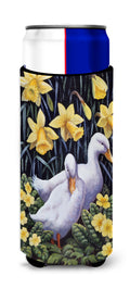 Ducks by Daphne Baxter Slim Can Hugger , Insulated Foam Hugger for 12 oz Slim Cans, Beer Bottles & Water Bottles, Printed in USA