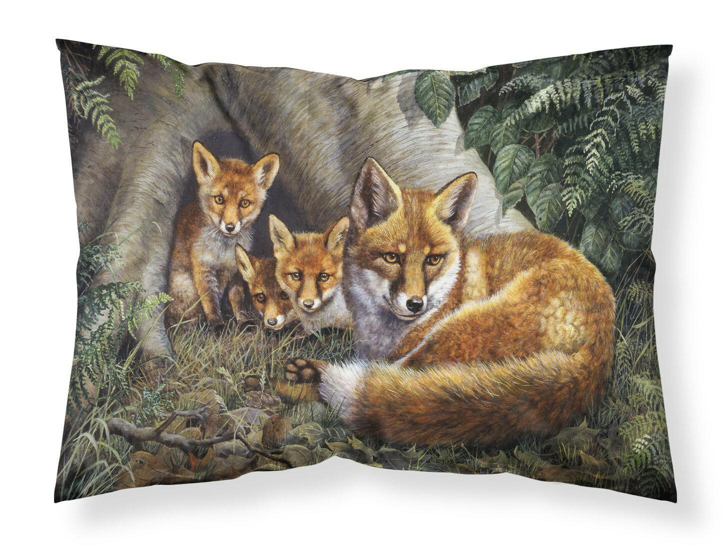 A Family of Foxes at Home Standard Pillowcase Lightweight Super Soft Easy Care Decorative Artwork Pillowcase, Standard