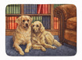 Golden Retrievers in the Library Memory Foam Kitchen Mat Machine Washable Anti-Fatigue Cushion Comfort Bath or Kitchen Rug