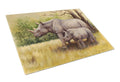 Rhinoceros by Daphne Baxter Cutting Board Tempered Glass Kitchen Cutting Surface, Heat Resistant Chopping, Non-Slip Feet, Food Prep & Serving