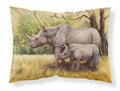 Rhinoceros by Daphne Baxter Standard Pillowcase Lightweight Super Soft Easy Care Decorative Artwork Pillowcase, Standard