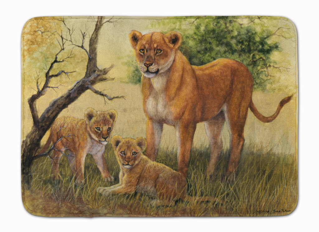 Lion and Cubs by Daphne Baxter Memory Foam Kitchen Mat Machine Washable Anti-Fatigue Cushion Comfort Bath or Kitchen Rug