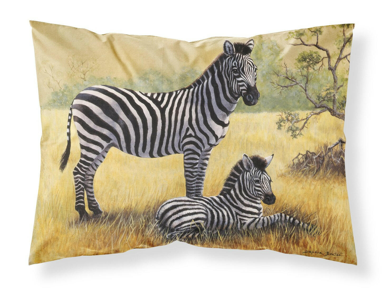 Zebras by Daphne Baxter Standard Pillowcase Lightweight Super Soft Easy Care Decorative Artwork Pillowcase, Standard