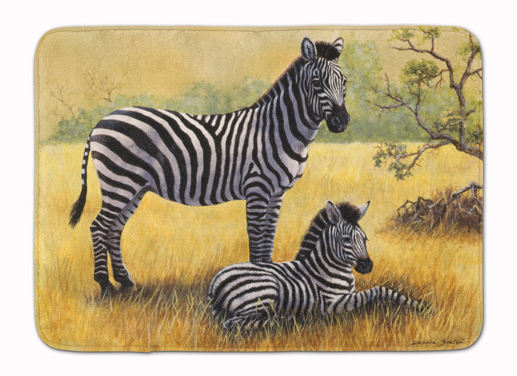 Zebras by Daphne Baxter Memory Foam Kitchen Mat Machine Washable Anti-Fatigue Cushion Comfort Bath or Kitchen Rug