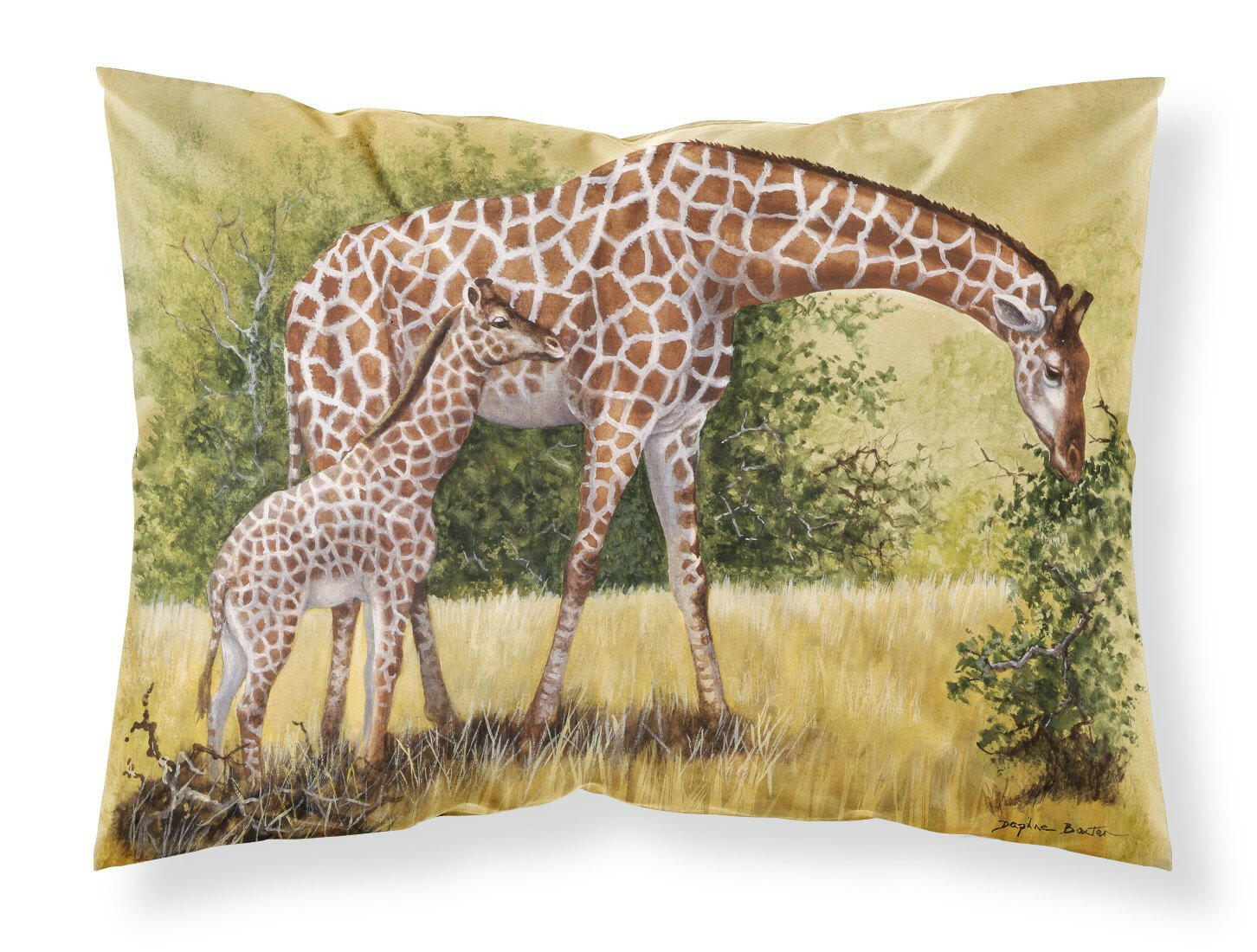 Giraffes by Daphne Baxter Standard Pillowcase Lightweight Super Soft Easy Care Decorative Artwork Pillowcase, Standard