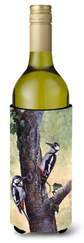 Woodpeckers by Daphne Baxter Wine Bottle Hugger Gift Sleeve for Standard 750 ml Bottles, Insulated Reusable Also Fits Mini Shot & Pint Bottles