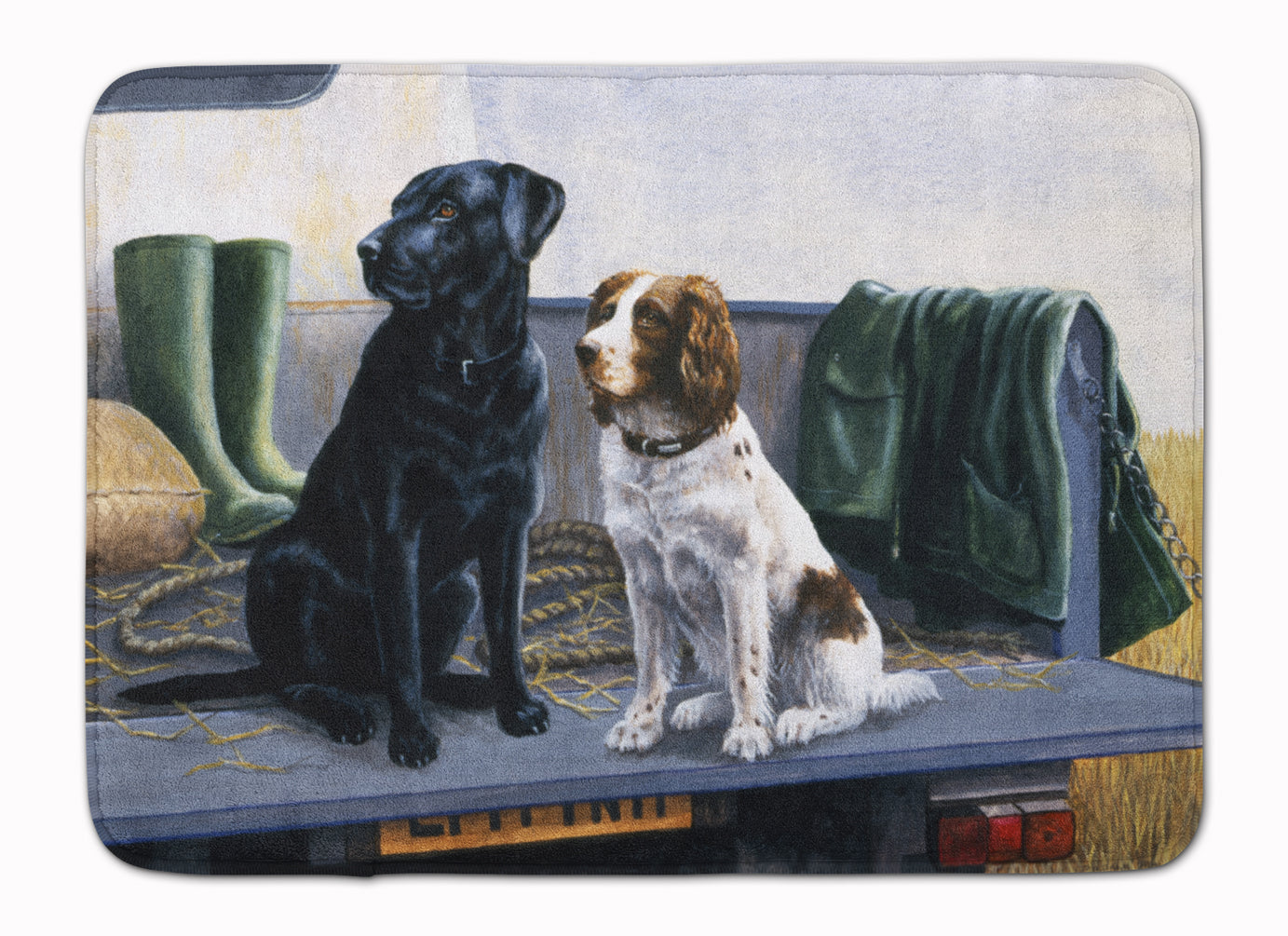 On The Tailgate Labrador and Springer Spaniel Memory Foam Kitchen Mat Machine Washable Anti-Fatigue Cushion Comfort Bath or Kitchen Rug