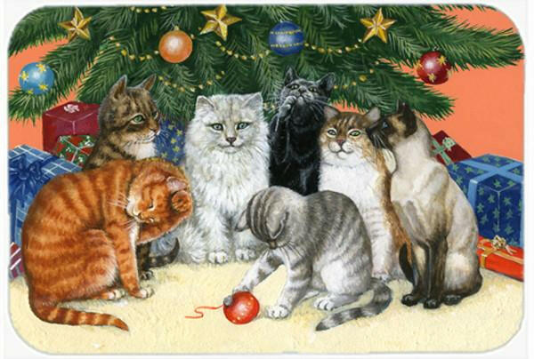 Cats under the Christmas Tree Mouse Pad, Heat Resistant Trivet Hot Pad , Non Slip Rubber Desk Mat, Kitchen Counter Protector, Home Office Decor Gift