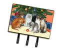 Cats under the Christmas Tree Leash or Key Holder Wall Hooks, Coat Rack Wall Mount, for Hanging Keys, Towels, Aprons, Leashes
