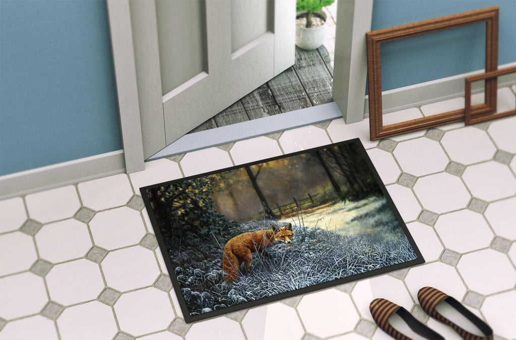 Fox on the Hunt Doormat Indoor Outdoor 24H X 36W Front Door Mat Rugs for Entryway, Non Slip Washable Low Pile,