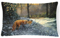 Fox on the Hunt Decorative Throw Pillow 12x16 Indoor Outdoor Accent Cushion, Fabric Cover with Insert for Sofa, Bed, Porch & Living Room