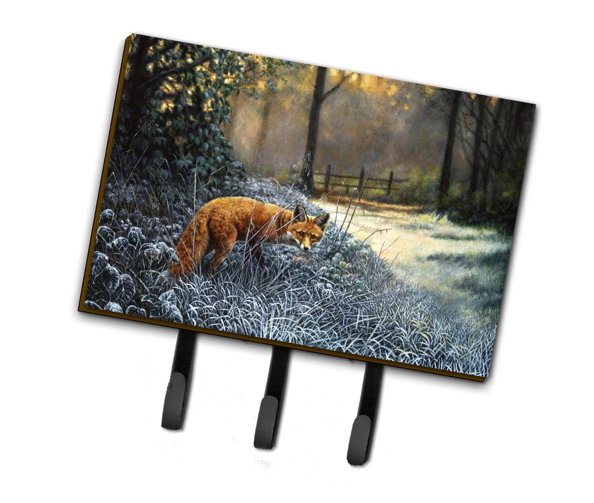 Fox on the Hunt Leash or Key Holder Wall Hooks, Coat Rack Wall Mount, for Hanging Keys, Towels, Aprons, Leashes