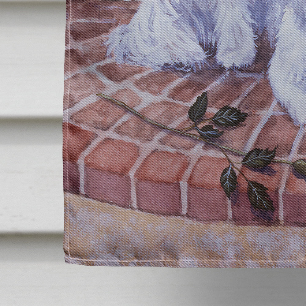 Red Door Westies House Flag 28x40 Porch Sleeve Pole Decorative Outside Yard Banner Artwork Wall Hanging, Polyester