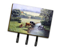 Cows Drinking at the Creek Bank Leash or Key Holder Wall Hooks, Coat Rack Wall Mount, for Hanging Keys, Towels, Aprons, Leashes