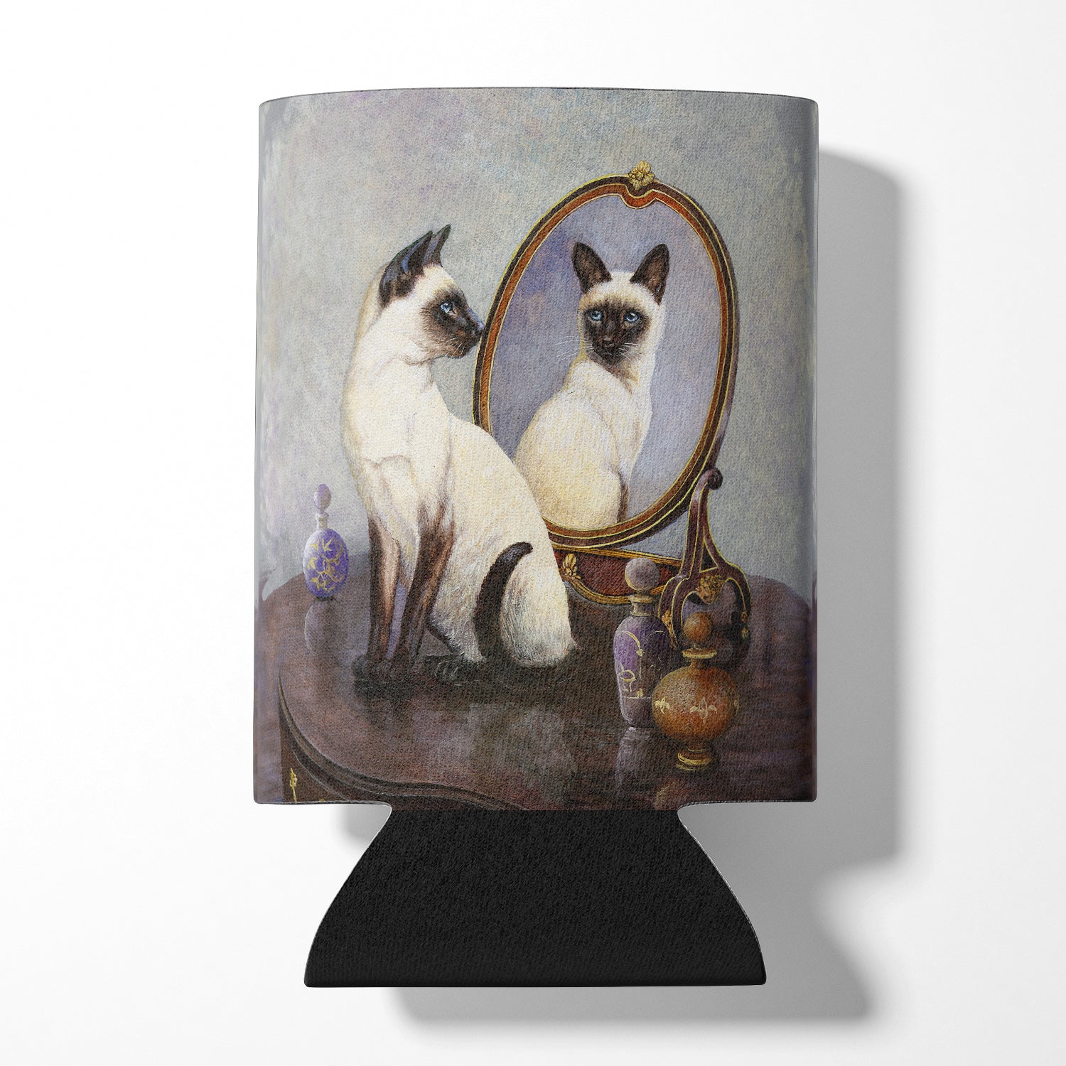 Siamese Reflection by Daphne Baxter Can or Bottle Hugger Cooler Sleeve for Standard 12 oz Cans, Insulated Foam Beer & Soda Can Hugger Reusable