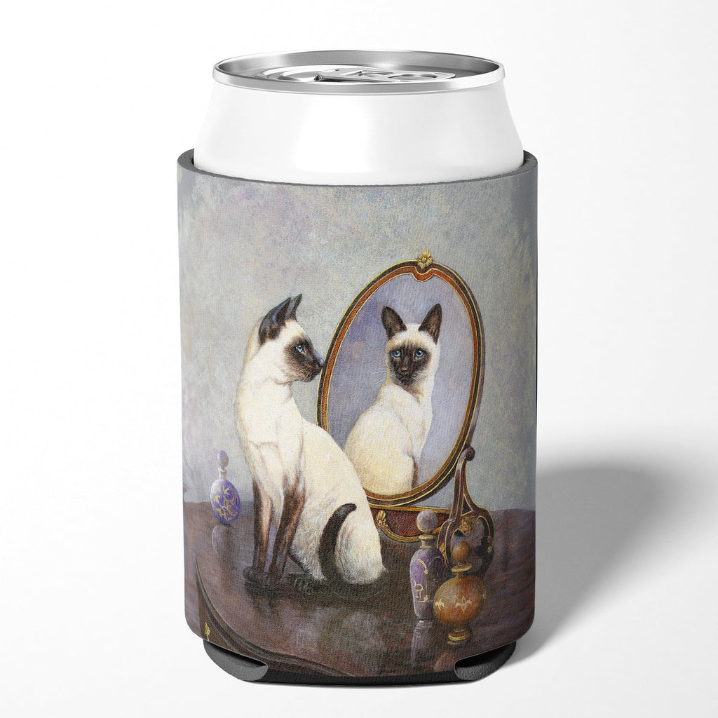 Siamese Reflection by Daphne Baxter Can or Bottle Hugger Cooler Sleeve for Standard 12 oz Cans, Insulated Foam Beer & Soda Can Hugger Reusable