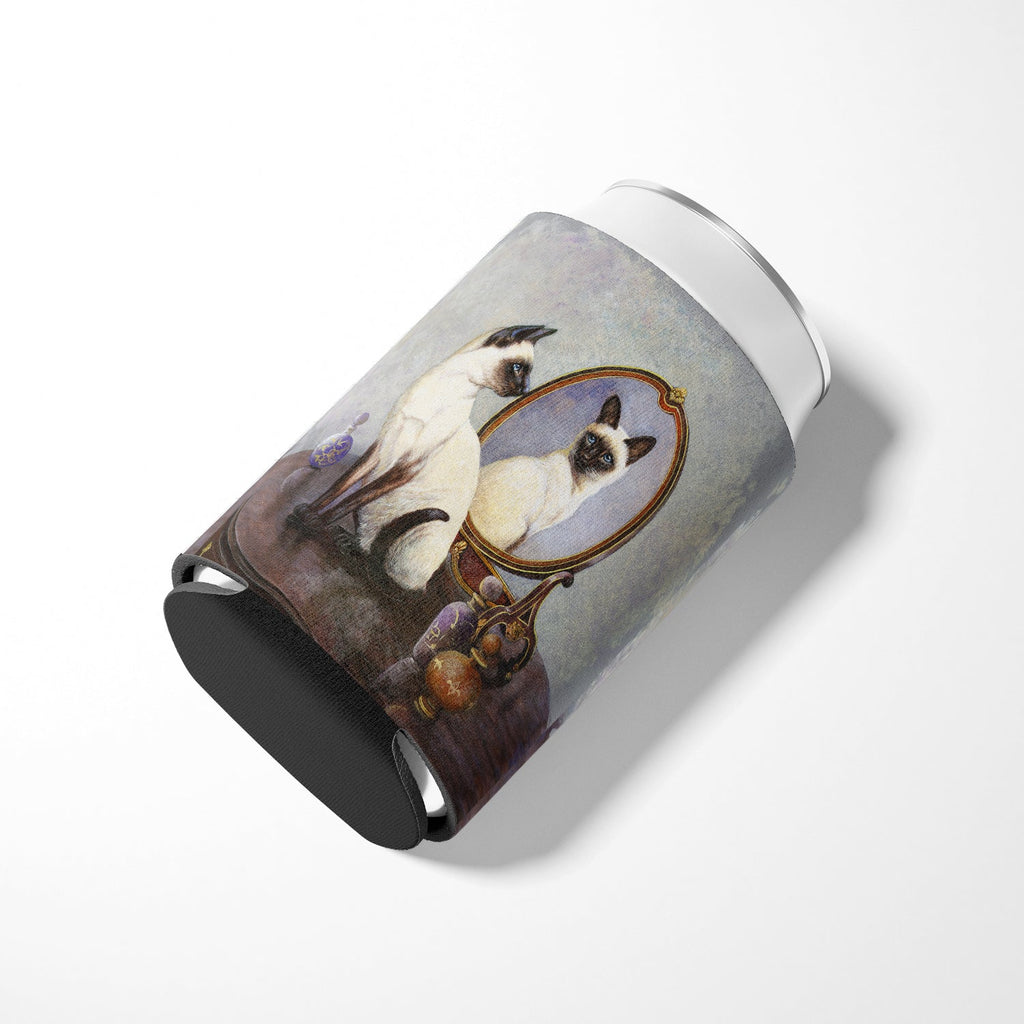 Siamese Reflection by Daphne Baxter Can or Bottle Hugger Cooler Sleeve for Standard 12 oz Cans, Insulated Foam Beer & Soda Can Hugger Reusable