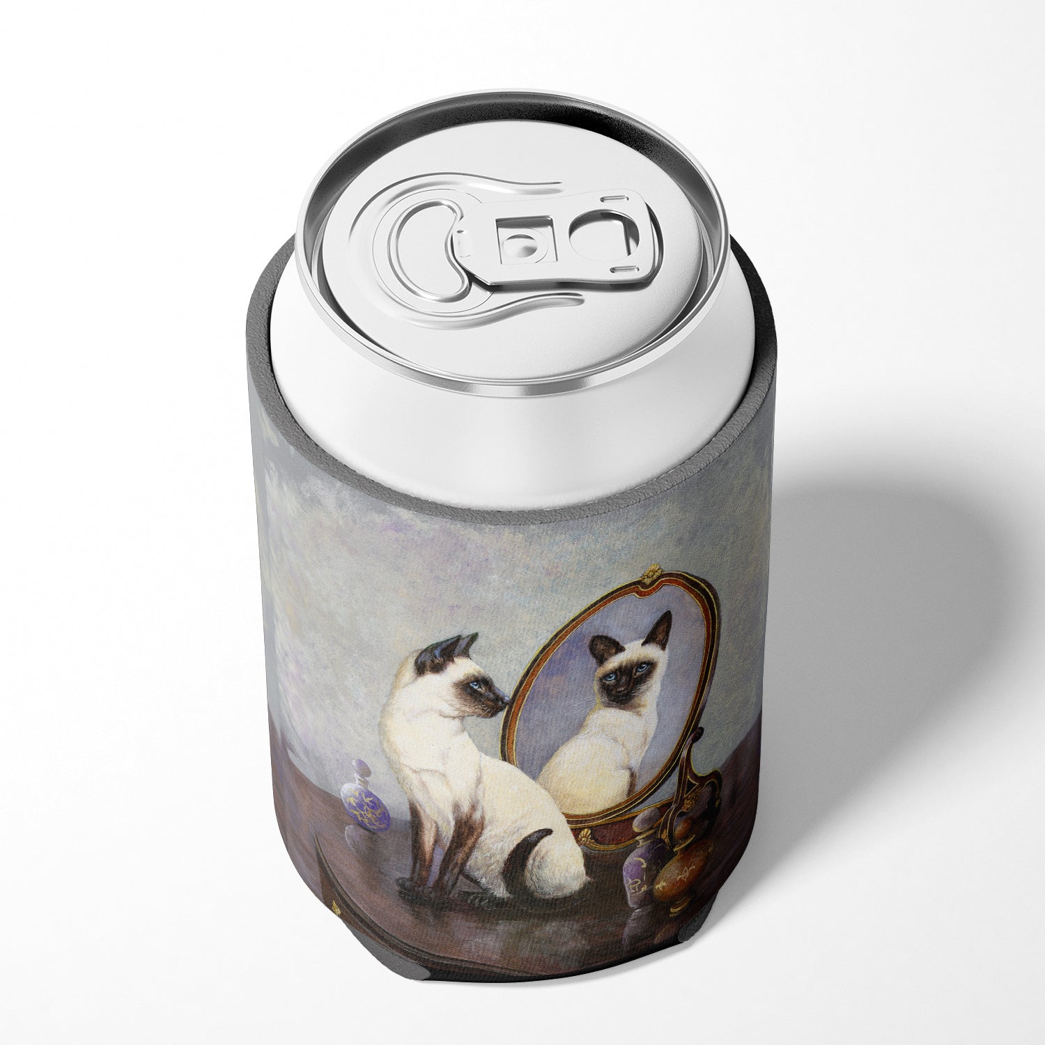 Siamese Reflection by Daphne Baxter Can or Bottle Hugger Cooler Sleeve for Standard 12 oz Cans, Insulated Foam Beer & Soda Can Hugger Reusable