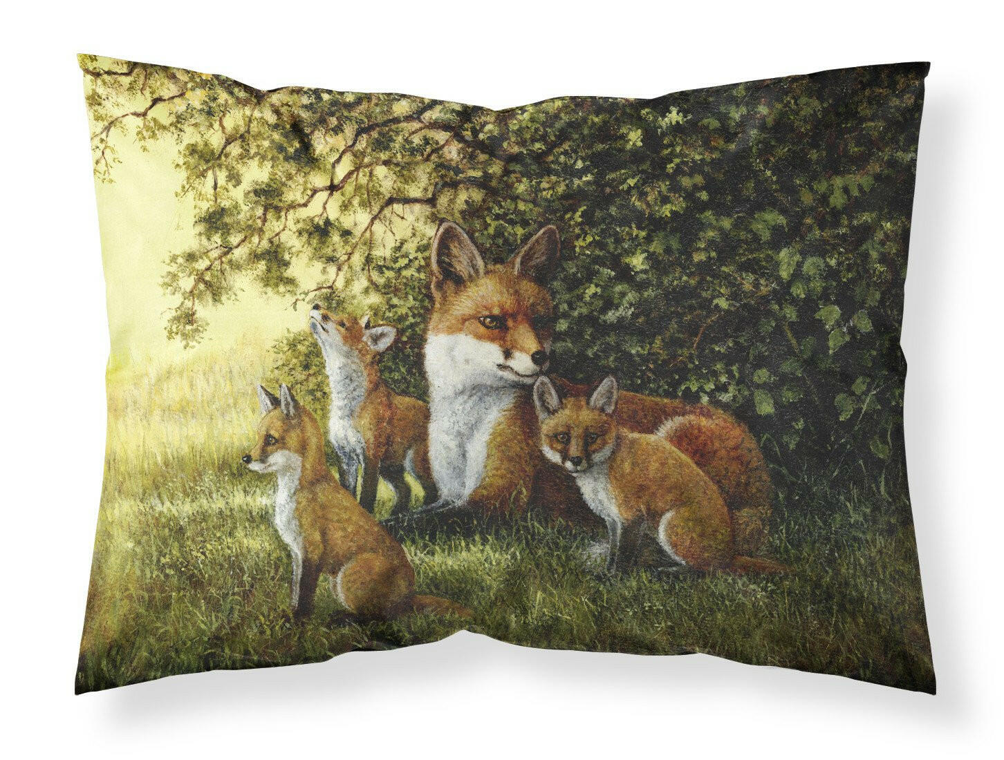 Foxes Resitng under the Tree Standard Pillowcase Lightweight Super Soft Easy Care Decorative Artwork Pillowcase, Standard