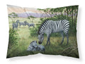 Zebras in the Field with Baby Standard Pillowcase Lightweight Super Soft Easy Care Decorative Artwork Pillowcase, Standard