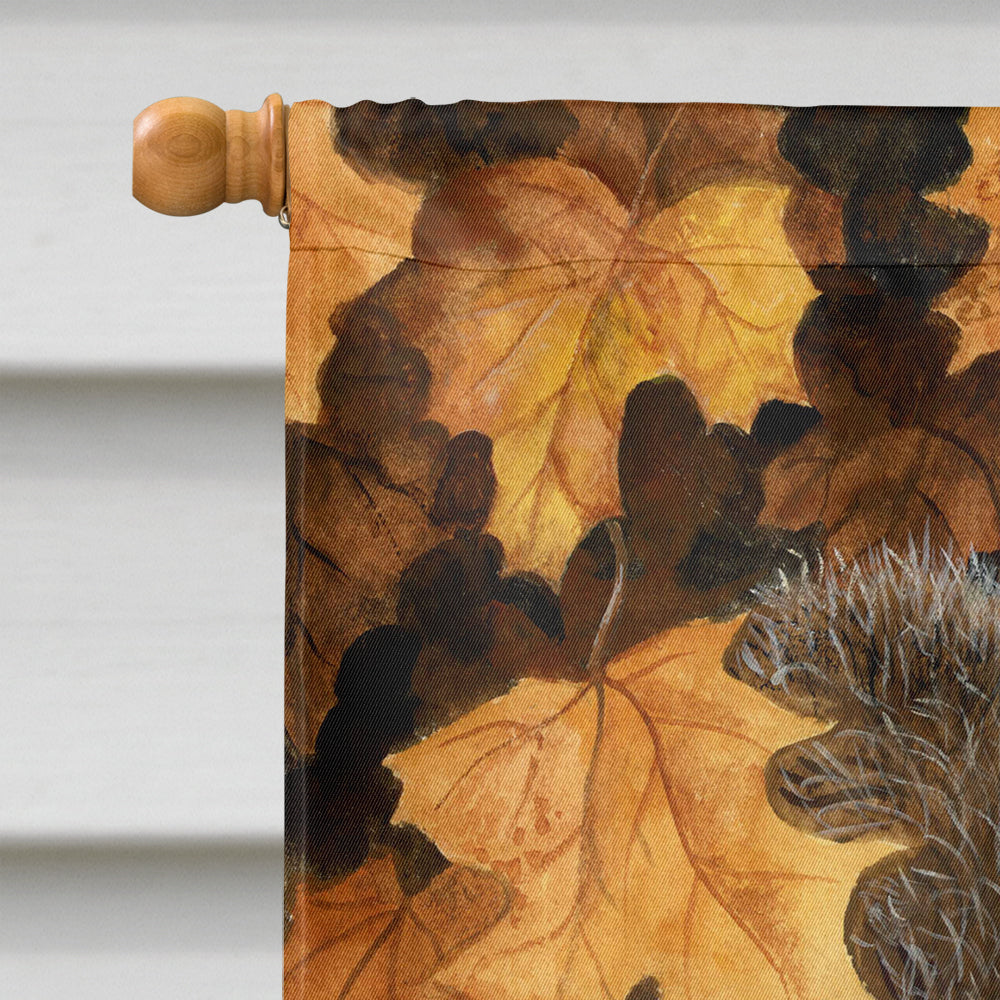 Autumn Grey Squirrel by Daphne Baxter House Flag 28x40 Porch Sleeve Pole Decorative Outside Yard Banner Artwork Wall Hanging, Polyester