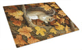 Autumn Grey Squirrel by Daphne Baxter Cutting Board Tempered Glass Kitchen Cutting Surface, Heat Resistant Chopping, Non-Slip Feet, Food Prep & Serving