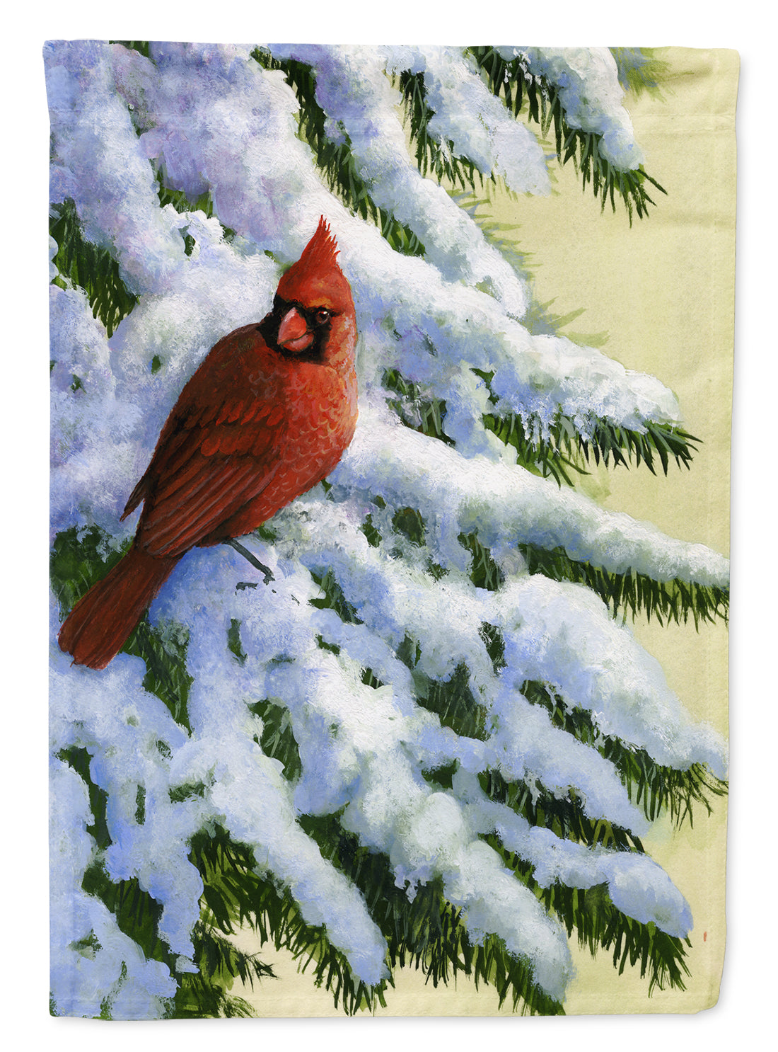 Red Cardinal by Daphne Baxter House Flag 28x40 Porch Sleeve Pole Decorative Outside Yard Banner Artwork Wall Hanging, Polyester