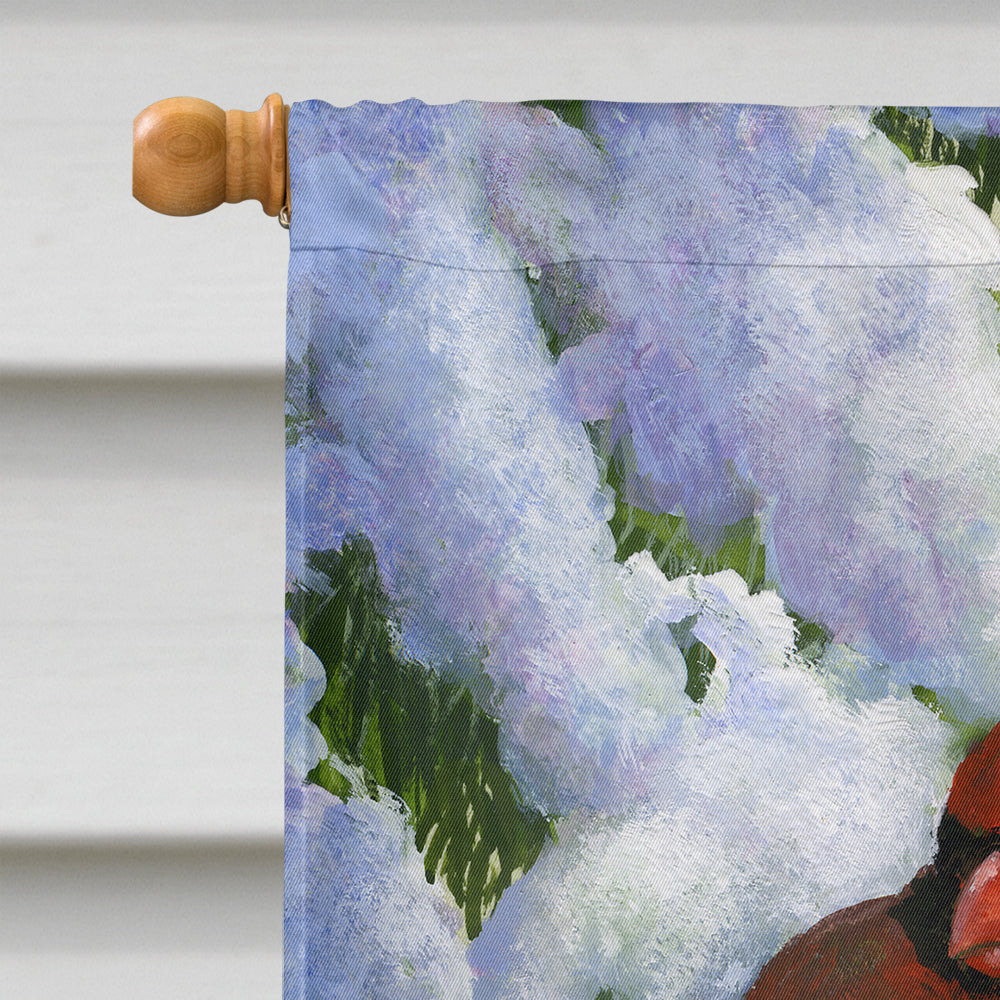 Red Cardinal by Daphne Baxter House Flag 28x40 Porch Sleeve Pole Decorative Outside Yard Banner Artwork Wall Hanging, Polyester