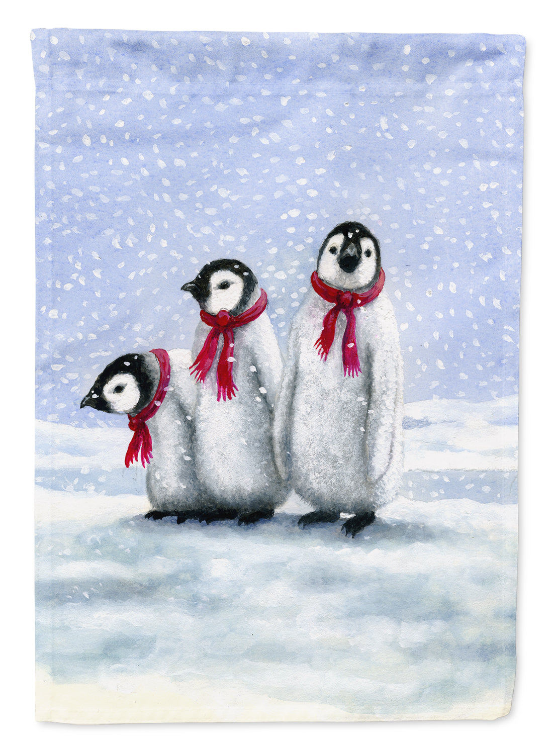 Penguins by Daphne Baxter House Flag 28x40 Porch Sleeve Pole Decorative Outside Yard Banner Artwork Wall Hanging, Polyester