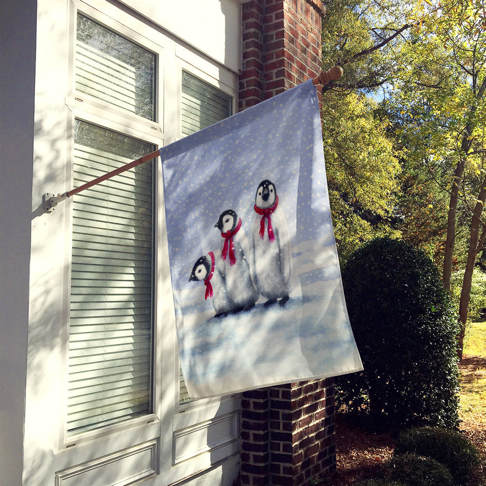 Penguins by Daphne Baxter House Flag 28x40 Porch Sleeve Pole Decorative Outside Yard Banner Artwork Wall Hanging, Polyester