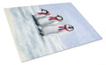 Penguins by Daphne Baxter Cutting Board Tempered Glass Kitchen Cutting Surface, Heat Resistant Chopping, Non-Slip Feet, Food Prep & Serving