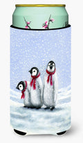 Penguins by Daphne Baxter Tall Boy Hugger Can Cooler Sleeve Machine Washable Drink Collapsible Insulator Beverage Insulated Holder