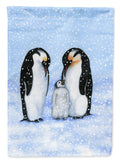 Penguin Family by Daphne Baxter House Flag 28x40 Porch Sleeve Pole Decorative Outside Yard Banner Artwork Wall Hanging, Polyester