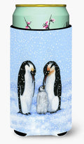 Penguin Family by Daphne Baxter Tall Boy Hugger Can Cooler Sleeve Machine Washable Drink Collapsible Insulator Beverage Insulated Holder