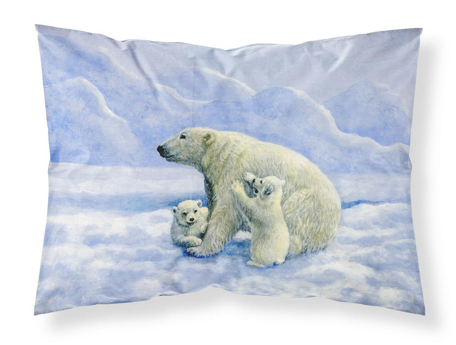 Polar Bears by Daphne Baxter Standard Pillowcase Lightweight Super Soft Easy Care Decorative Artwork Pillowcase, Standard