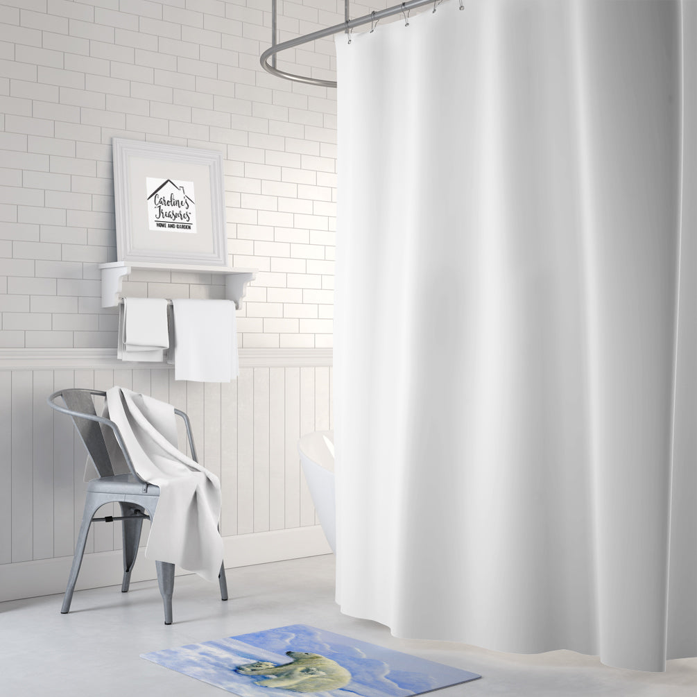 Polar Bears by Daphne Baxter Memory Foam Kitchen Mat Machine Washable Anti-Fatigue Cushion Comfort Bath or Kitchen Rug