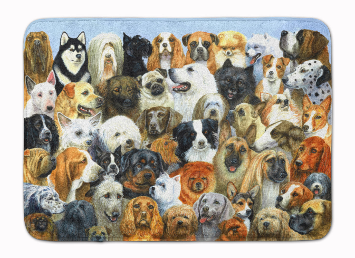 Fifty One Dogs Memory Foam Kitchen Mat Machine Washable Anti-Fatigue Cushion Comfort Bath or Kitchen Rug