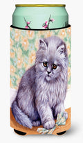 Grey Cat by Daphne Baxter Tall Boy Hugger Can Cooler Sleeve Machine Washable Drink Collapsible Insulator Beverage Insulated Holder