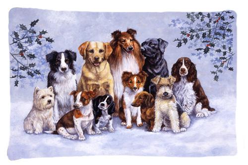 Winter Dogs Standard Pillowcase Lightweight Super Soft Easy Care Decorative Artwork Pillowcase, Standard