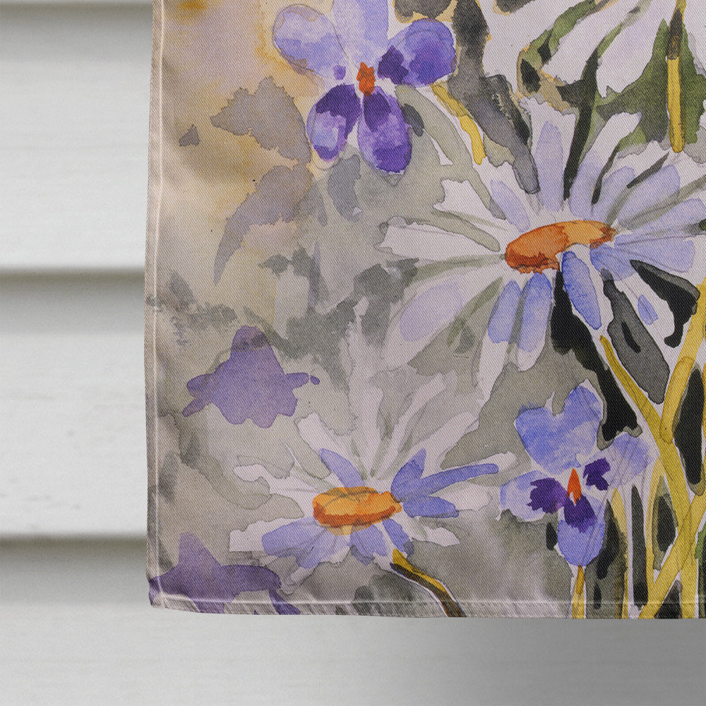 Daisies by Maureen Bonfield House Flag 28x40 Porch Sleeve Pole Decorative Outside Yard Banner Artwork Wall Hanging, Polyester
