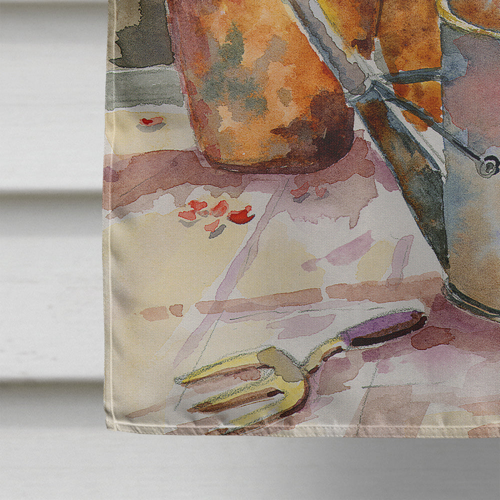 Watering Can Flowers House Flag 28x40 Porch Sleeve Pole Decorative Outside Yard Banner Artwork Wall Hanging, Polyester