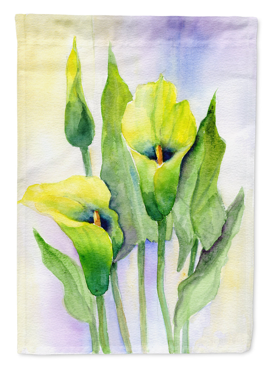 Lillies by Maureen Bonfield House Flag 28x40 Porch Sleeve Pole Decorative Outside Yard Banner Artwork Wall Hanging, Polyester