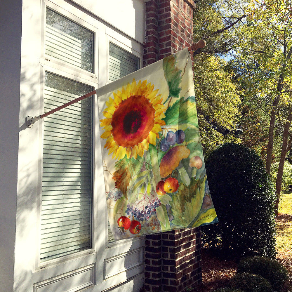 Autumn Flowers I by Maureen Bonfield House Flag 28x40 Porch Sleeve Pole Decorative Outside Yard Banner Artwork Wall Hanging, Polyester